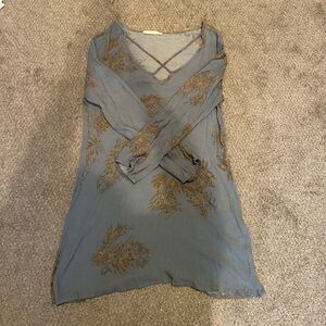 Audrey Blue and Gold Dress